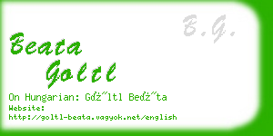 beata goltl business card